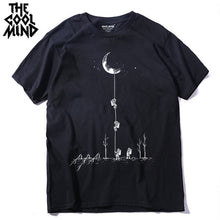 Load image into Gallery viewer, COOLMIND 100% cotton casual short sleeve space print men T shirt o-neck cool street style men t-shirt male men tee shirts tops

