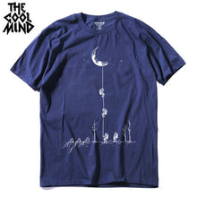 Load image into Gallery viewer, COOLMIND 100% cotton casual short sleeve space print men T shirt o-neck cool street style men t-shirt male men tee shirts tops
