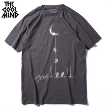 Load image into Gallery viewer, COOLMIND 100% cotton casual short sleeve space print men T shirt o-neck cool street style men t-shirt male men tee shirts tops
