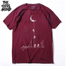 Load image into Gallery viewer, COOLMIND 100% cotton casual short sleeve space print men T shirt o-neck cool street style men t-shirt male men tee shirts tops
