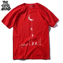 Load image into Gallery viewer, COOLMIND 100% cotton casual short sleeve space print men T shirt o-neck cool street style men t-shirt male men tee shirts tops
