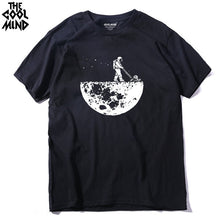 Load image into Gallery viewer, COOLMIND 100% cotton casual short sleeve space print men T shirt o-neck cool street style men t-shirt male men tee shirts tops
