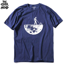 Load image into Gallery viewer, COOLMIND 100% cotton casual short sleeve space print men T shirt o-neck cool street style men t-shirt male men tee shirts tops
