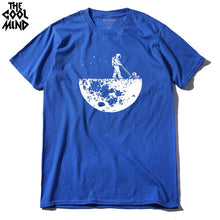 Load image into Gallery viewer, COOLMIND 100% cotton casual short sleeve space print men T shirt o-neck cool street style men t-shirt male men tee shirts tops
