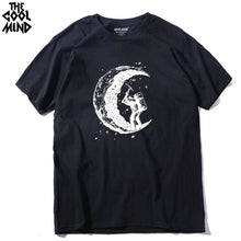 Load image into Gallery viewer, COOLMIND 100% cotton casual short sleeve space print men T shirt o-neck cool street style men t-shirt male men tee shirts tops
