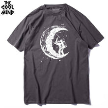 Load image into Gallery viewer, COOLMIND 100% cotton casual short sleeve space print men T shirt o-neck cool street style men t-shirt male men tee shirts tops
