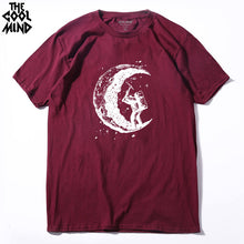 Load image into Gallery viewer, COOLMIND 100% cotton casual short sleeve space print men T shirt o-neck cool street style men t-shirt male men tee shirts tops
