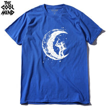 Load image into Gallery viewer, COOLMIND 100% cotton casual short sleeve space print men T shirt o-neck cool street style men t-shirt male men tee shirts tops
