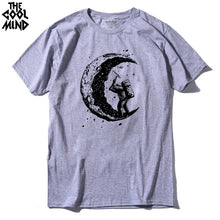 Load image into Gallery viewer, COOLMIND 100% cotton casual short sleeve space print men T shirt o-neck cool street style men t-shirt male men tee shirts tops
