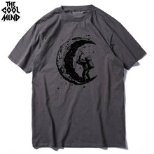 Load image into Gallery viewer, COOLMIND 100% cotton casual short sleeve space print men T shirt o-neck cool street style men t-shirt male men tee shirts tops
