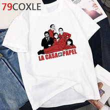 Load image into Gallery viewer, La Casa De Papel T Shirt Men Funny Cartoon Money Heist Tshirt House of Paper Kawaii Anime Bella Ciao Unisex Graphic Tees Male
