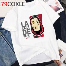 Load image into Gallery viewer, La Casa De Papel T Shirt Men Funny Cartoon Money Heist Tshirt House of Paper Kawaii Anime Bella Ciao Unisex Graphic Tees Male
