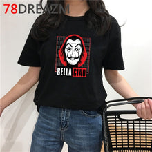 Load image into Gallery viewer, La Casa De Papel T Shirt Men Funny Cartoon Money Heist Tshirt House of Paper Kawaii Anime Bella Ciao Unisex Graphic Tees Male
