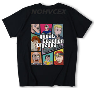 New Arrival Men  Great Teacher Onizuka  Gto  T Shirt Custom Cotton Homme Tee Shirts
