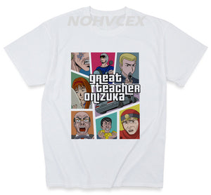 New Arrival Men  Great Teacher Onizuka  Gto  T Shirt Custom Cotton Homme Tee Shirts