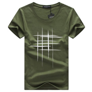 New Men Summer T- shirt Brand-Clothing Print T shirt Male Print Slim Fit Short Sleeve Tshirt Yellow White Tshirt For Male
