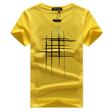Load image into Gallery viewer, New Men Summer T- shirt Brand-Clothing Print T shirt Male Print Slim Fit Short Sleeve Tshirt Yellow White Tshirt For Male
