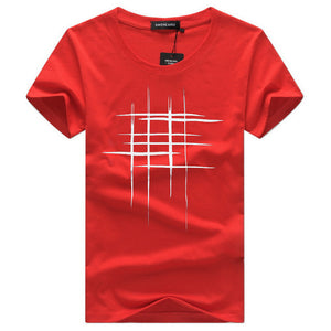 New Men Summer T- shirt Brand-Clothing Print T shirt Male Print Slim Fit Short Sleeve Tshirt Yellow White Tshirt For Male