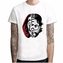 Load image into Gallery viewer, Camisa de papel de manga curta dos homens da casa de papel t camisa de camisa de papel

