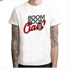 Load image into Gallery viewer, Camisa de papel de manga curta dos homens da casa de papel t camisa de camisa de papel
