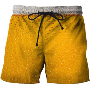2019 beer 3D Print Summer Beach Shorts Mascuino Streetwear Men Board Vacation Shorts Anime Short Plage Casual Quick Dry New