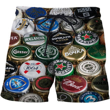 Load image into Gallery viewer, 2019 beer 3D Print Summer Beach Shorts Mascuino Streetwear Men Board Vacation Shorts Anime Short Plage Casual Quick Dry New
